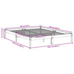 vidaXL Cadre de lit extra long sans matelas 160x220 cm bois massif pin