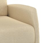 vidaXL Fauteuil inclinable Crème Tissu