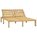 vidaXL Chaise longue double et coussins vert Bois de pin imprégné