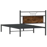vidaXL Cadre de lit sans matelas chêne fumé 100x200 cm bois ingénierie