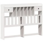 vidaXL Lit bibliothèque sans matelas blanc 140x190 cm bois pin massif