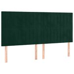 vidaXL Tête de lit Vert foncé 200x5x118/128 cm Velours