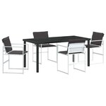vidaXL Ensemble de salle à manger pour jardin 5 Pièces Blanc