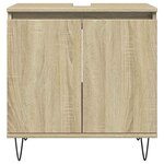 vidaXL Ensemble de meubles de salle de bain 3 Pièces chêne sonoma