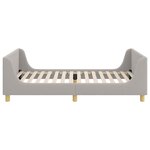 vidaXL Cadre de lit pour enfants avec tête de lit Gris clair 90x190 cm