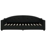 vidaXL Lit de jour avec lit gigogne noir 90x200 cm tissu