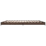 vidaXL Cadre de lit sans matelas chêne marron 200x200 cm