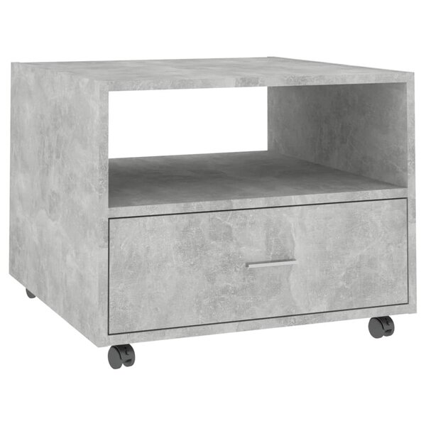 vidaXL Table basse gris béton 55x55x40 cm bois d'ingénierie