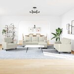 vidaXL Ensemble de canapés 4 Pièces avec coussins et traversins velours