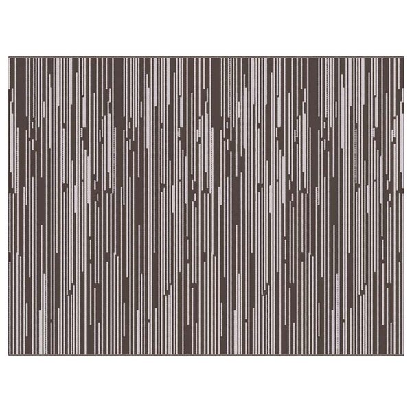 vidaXL Tapis d'extérieur Pinstripe ARAKIL Marron et blanc 400 × 300 cm