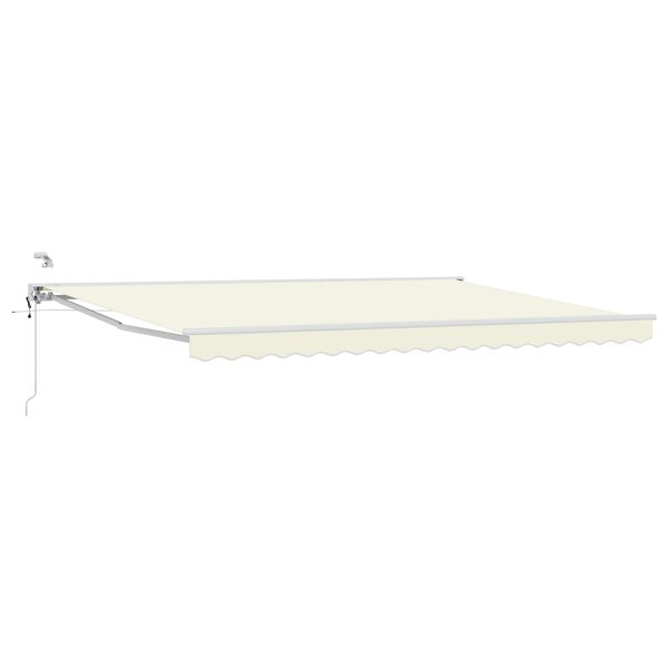 vidaXL Auvent rétractable électrique Crème et Blanc 4 5 × 3 5 m