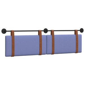 vidaXL Tête de lit suspendue Bleu denim PU antique