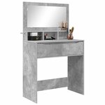 vidaXL Tables de maquillage pour chambre Gris béton 80 x 39 6 x 135 cm