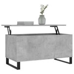 vidaXL Table basse Gris béton 90x44 5x45 cm Bois d'ingénierie
