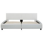 vidaXL Cadre de lit avec LED Blanc Similicuir 180 x 200 cm