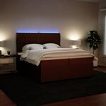 vidaXL Sommier à lattes de lit avec matelas Rose 200x200 cm Velours