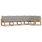 vidaXL Ensemble de canapés d'extérieur 5 pc Blanc et gris clair