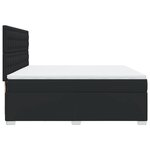 vidaXL Sommier à lattes de lit avec matelas Noir 180x200 cm Similicuir