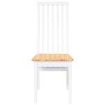 vidaXL Chaises à manger 2 Pièces blanc bois massif caoutchouc