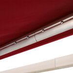 Store banne manuel rétractable alu. polyester imperméabilisé haute densité 4 x 2 5 m bordeaux