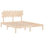 vidaXL Cadre de lit sans matelas 160x200 cm bois massif