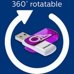 Philips clé usb 2.0 vivid 64 go blanc et violet