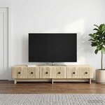vidaXL Meuble TV 147 x 34 5 x 30 cm Chêne Sonoma Bois d'ingénierie