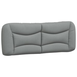 vidaXL Coussin de tête de lit gris clair 140 cm tissu
