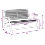 vidaXL Chaises de jardin avec table 4 Pièces Gris Bois d'acacia massif