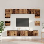 vidaXL Ensemble meuble TV 8 Pièces Bois ancien 100 x 30 x 30 cm