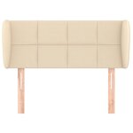 vidaXL Tête de lit avec oreilles Crème 83x23x78/88 cm Tissu