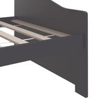 vidaXL Lit de repos 3 places sans matelas Gris foncé 90x200 cm