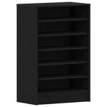 vidaXL Cabinet à chaussures avec étagère Chêne noir 60 x 35 x 92 cm
