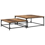 vidaXL Table basse 2 Pièces Bois Ancien Bois d'ingénierie