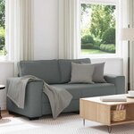 vidaXL Canapé à 2 places gris foncé 180x77x82 cm tissu