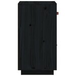 vidaXL Buffet Noir 34x40x75 cm Bois massif de pin