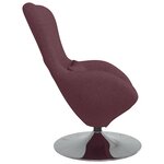 Chaise Œuf en Tissu Pourpre vidaXL