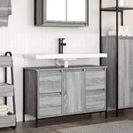 vidaXL Meuble sous-vasque avec tiroirs sonoma gris 90x34 5x60cm