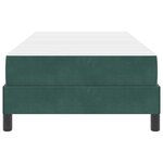 vidaXL Lit à ressorts avec matelas Vert foncé 80 x 220 cm tissu