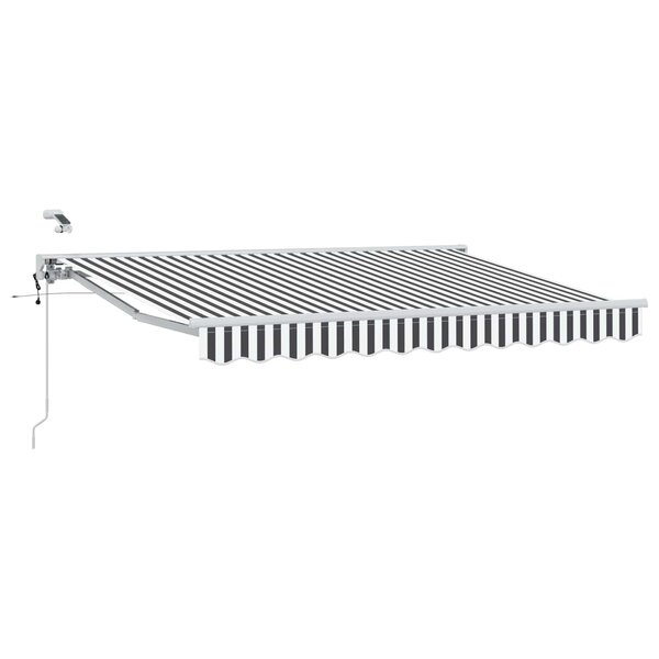 vidaXL Auvent rétractable électrique Anthracite et blanc 3 5 x 2 m