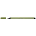 Stylo feutre pen 68  vert mousse x 10 stabilo