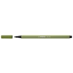 Stylo feutre pen 68  vert mousse x 10 stabilo