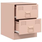 vidaXL Table de chevet rose 34 5x39x44 cm acier