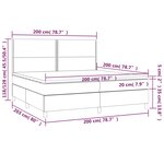 vidaXL Sommier à lattes de lit matelas et LED Gris foncé 200x200 cm