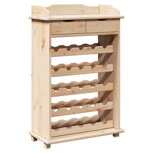 Porte-bouteilles vidaXL 90x60x30 cm en bois massif de pin