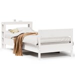 vidaXL Cadre de lit sans matelas blanc 90x190 cm bois de pin massif