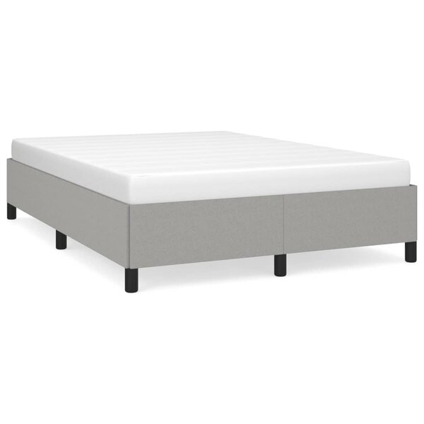 vidaXL Cadre de lit sans matelas gris clair 140x200 cm tissu