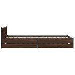 vidaXL Cadre de lit avec tiroirs sans matelas chêne marron 75x190 cm