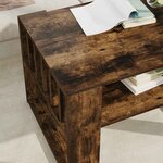 vidaXL Table basse Chêne fumé 66 x 49 5 x 45 cm Bois d'ingénierie