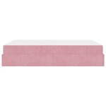 vidaXL Cadre de lit avec matelas avec matelas 2 Pièces Rose Velours